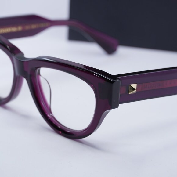 Valentino V-ESSENTIAL - III VLX-125B Cat Eye Eyeglasses - Burgundy 52mm - Picture 2 of 9